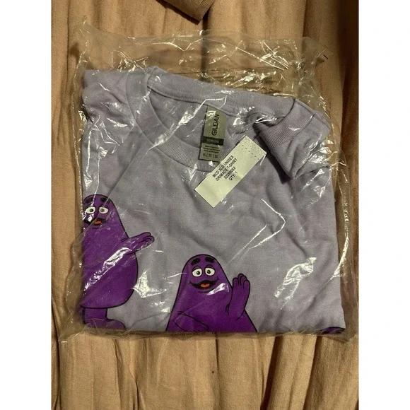 McDonalds Happy Grimace McDonaldland Purple T-Shirt XL - Rare & NEW - Picture 3 of 4